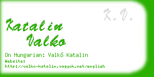 katalin valko business card