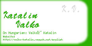 katalin valko business card